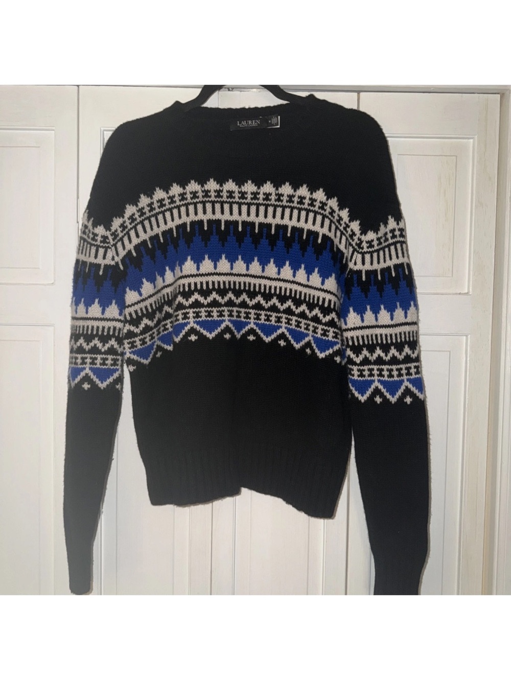 Ralph Lauren Black Label Fair Isles Wool Blend Sweater Medium